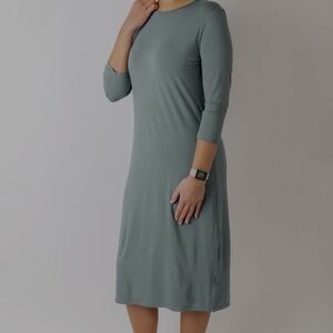 Chic Long Sleeve Teal Dress